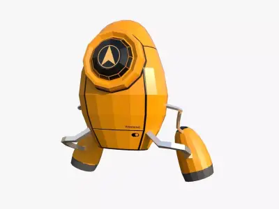 Jetpack Low Poly I01 - SciFi Character Design Low-poly 3D model
