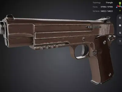 Brown Pistol 3D model order