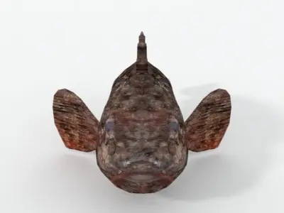 Stone Fish Low-poly 3D model