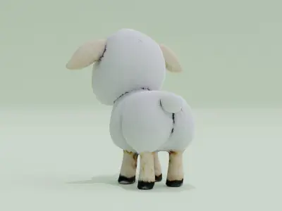 Lamb Sheep Animal Toy Low-poly 3D model