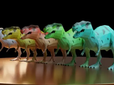 Tyrannosaurus Rex - Low Poly T-Rex Low-poly 3D model
