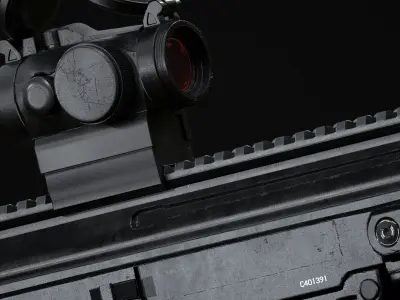 Bren 2 assault rifle Free low-poly 3D model