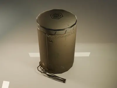 Futuristic Industrial Container Low-poly 3D model