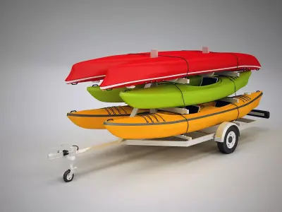 Kayak Trailer 3D model