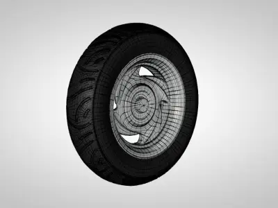 sym mio 50 tire Low-poly 3D model