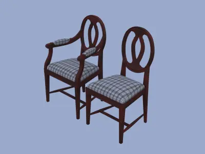Collection of chairs 3D model