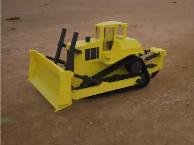 Trator Esteira 01 Free 3D model