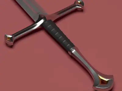 Anduril sword 3D model purchase