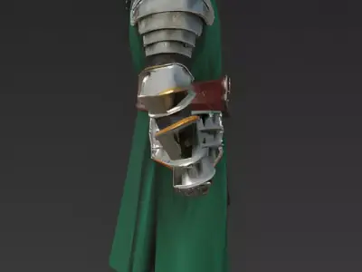 Fantasy Crusader Knight Character 3D Model Low-poly 3D model