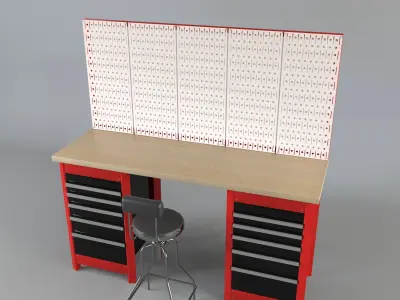 work bench 3D model purchase