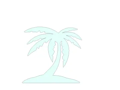 Palm Tree Mold Tropical Island Casting STL 3D Print File 3D model
