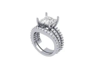 Princess Ring 3D print model 14