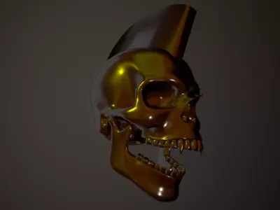 Punk skull vampire Free 3D print model