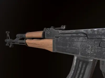 AKM - Model and Textures  Low-poly 3D model