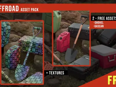 Offroad - AssetPack - 2 FREE ASSETS  Free 3D model