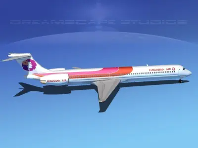 McDonnell Douglas MD80 Hawaiian 3D model