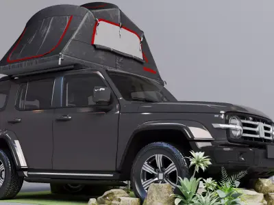 Car Tent Unfolded  3D model