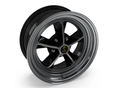 Legendary Wheel Co GT9 Alloy Wheel 17x8 BlackMachined 1965-1973 3D model