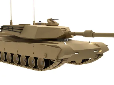 M1A2 Abrams Best Detailed Tank 3D model