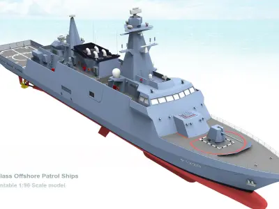  HISAR class offshore patrol vessel 3D print model