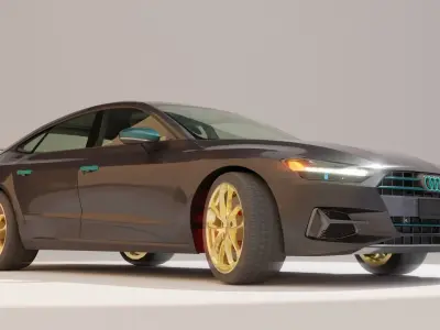 Custom Audi A7 Sedan Free low-poly 3D model