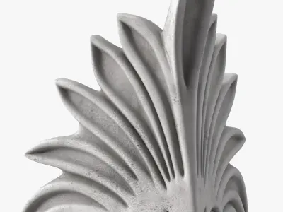 Classical Architectural Corner Acanthus Ornament 3D model