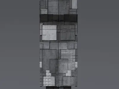Skyscrapers Futuristic Sci-Fi Cyberpunk 3D model