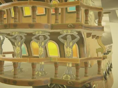 Monster Ship Hand-Painted Low-poly 3D model