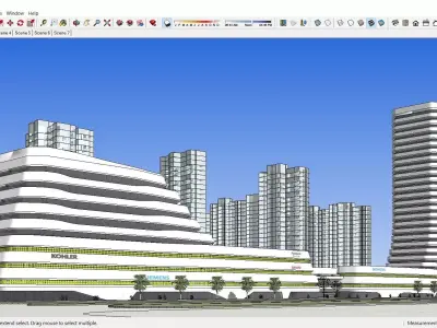 Sketchup Commercial Complex L2 3D model