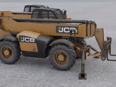 JCB Telehandler Low-poly 3D model