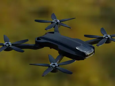 Drone 3d model with pbr textures 3D model