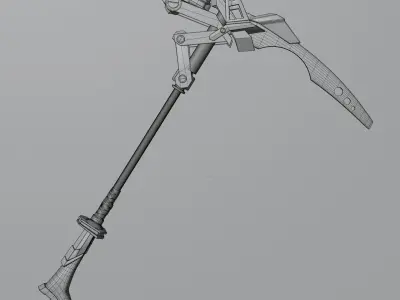 Scythe Apocalypse Low-poly 3D model