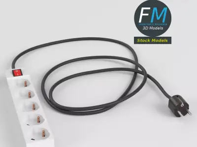 Type F Strip and Plug 3D model