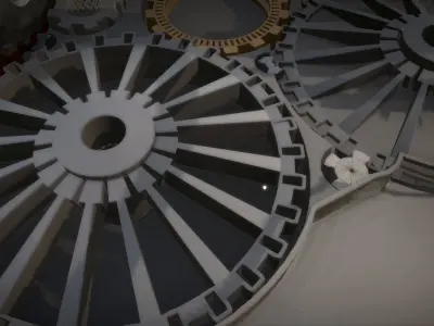 Mechanical City 0-15 Free low-poly 3D model