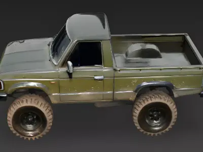 Realistic 1990s Rural Off-Road 4x4 3D Model Low-poly 3D model