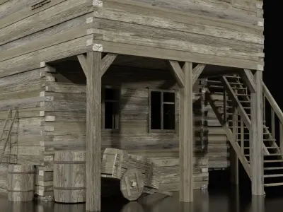 HOUSE VILLAGE Low-poly 3D model