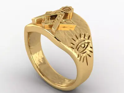 Freemasons Antique Ring  3D print model