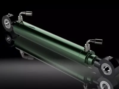 Hydraulic Cylinder 5 Ton 300 mm Stroke 3D model