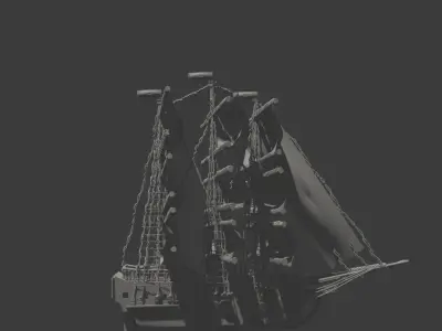 A Water Vessel Low-poly 3D model
