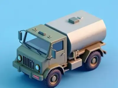Military Fuel Truck 3D model