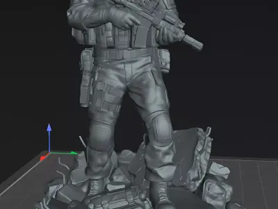 Modern Tactical Soldier Squad  4 Military STL Miniatures Pack