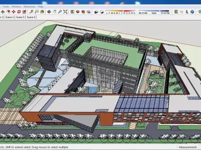 Sketchup Office building AA1 3D model