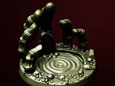 Altar Of The Grasping Dead Terrain Miniature 3D print model