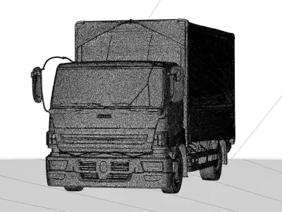 Cargo box truck 3d model 3D model