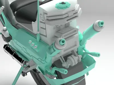 Future vehicle Low-poly 3D model purchase