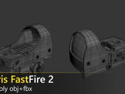 Fastfire 2 Red Dot Sight - highpoly Free 3D model