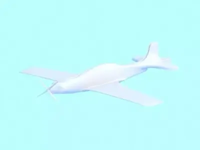 3D rigged Airplane model of Utva Lasta 1 Free 3D model