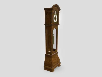 Floor Clock Low-poly 3D model