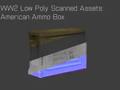 WW2 US American Ammo Box Low-poly 3D model