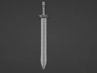 A sword in sky Free 3D model